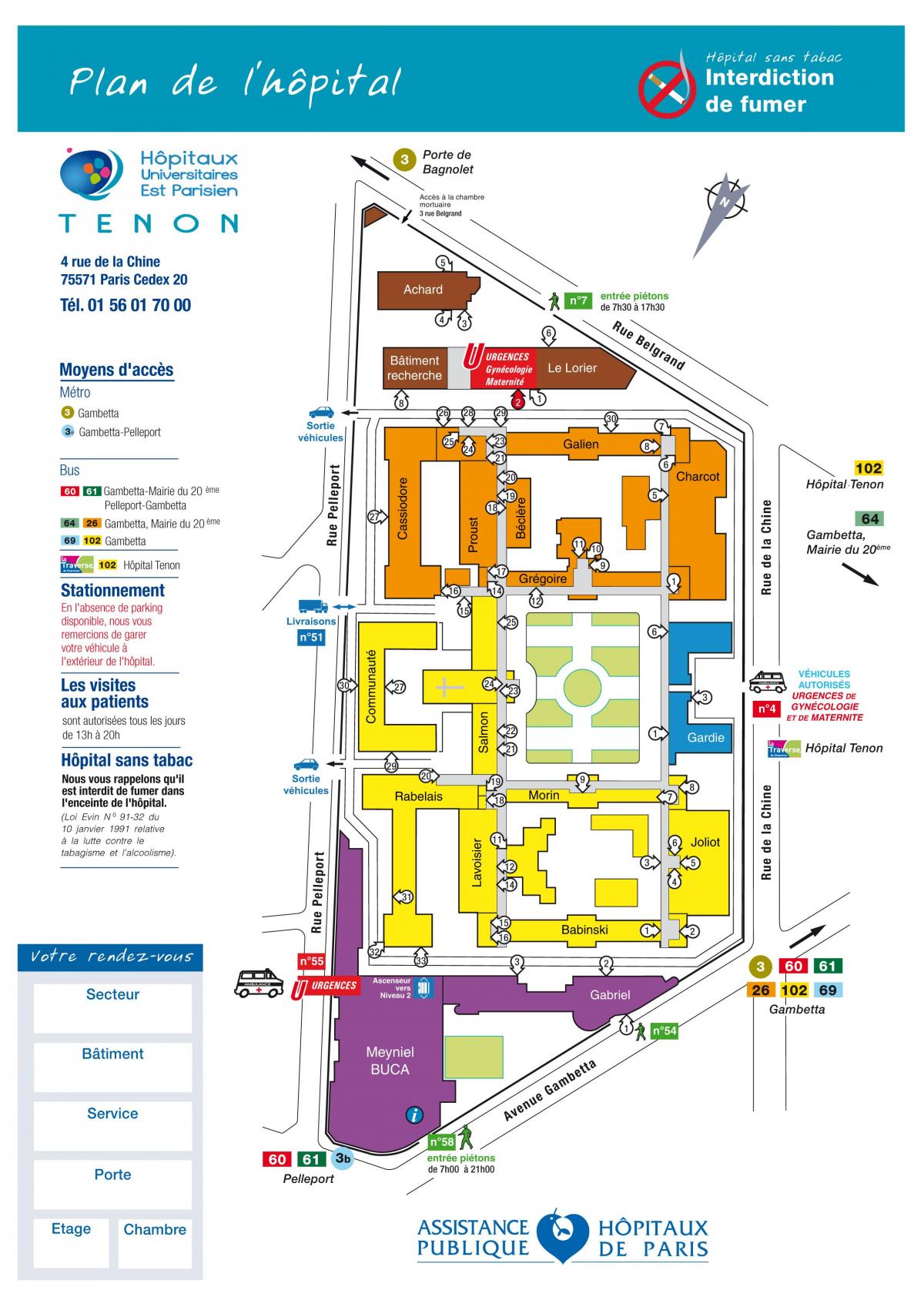 Картата болница tenon