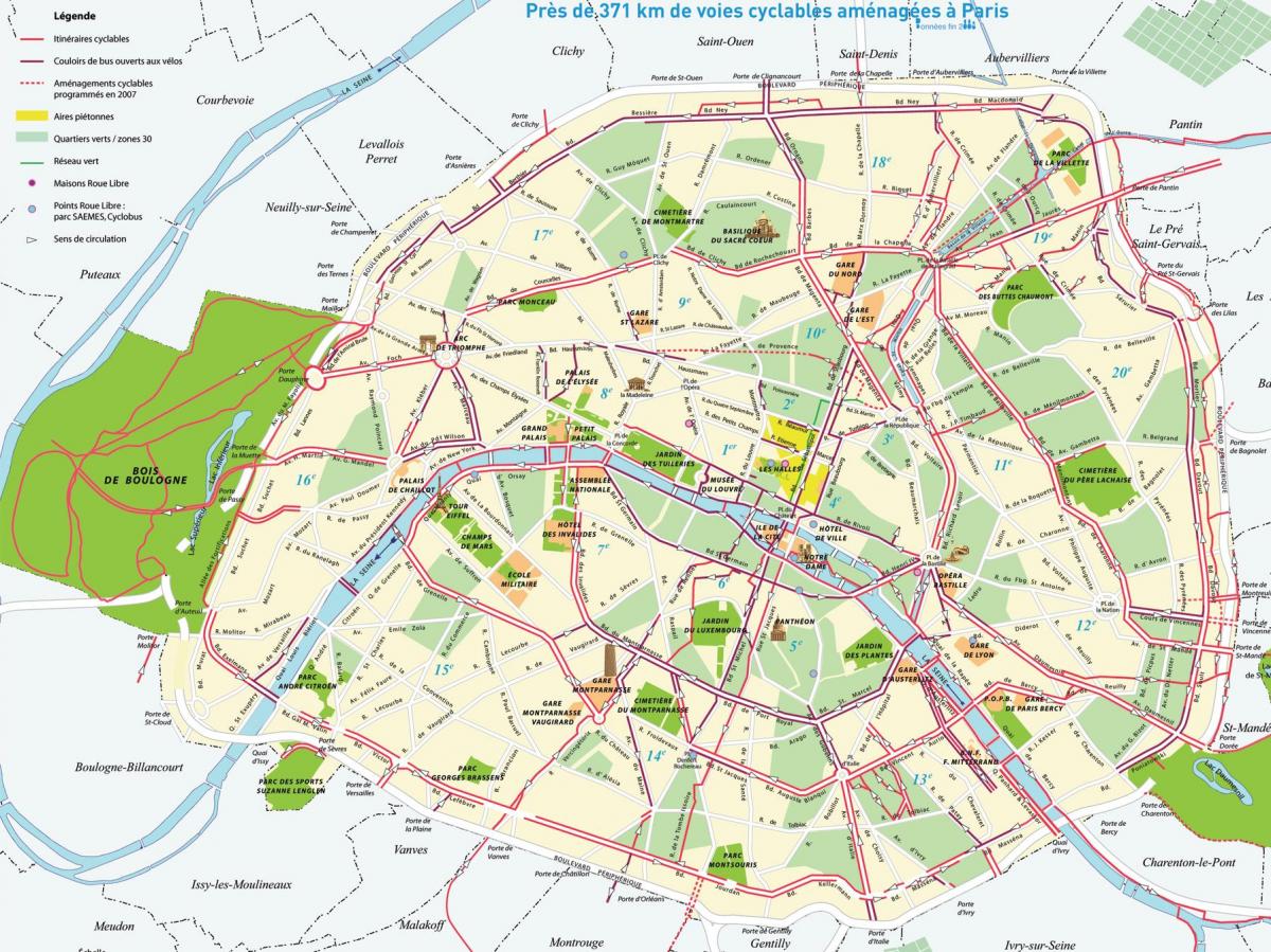 Карта на велосипедни алеи