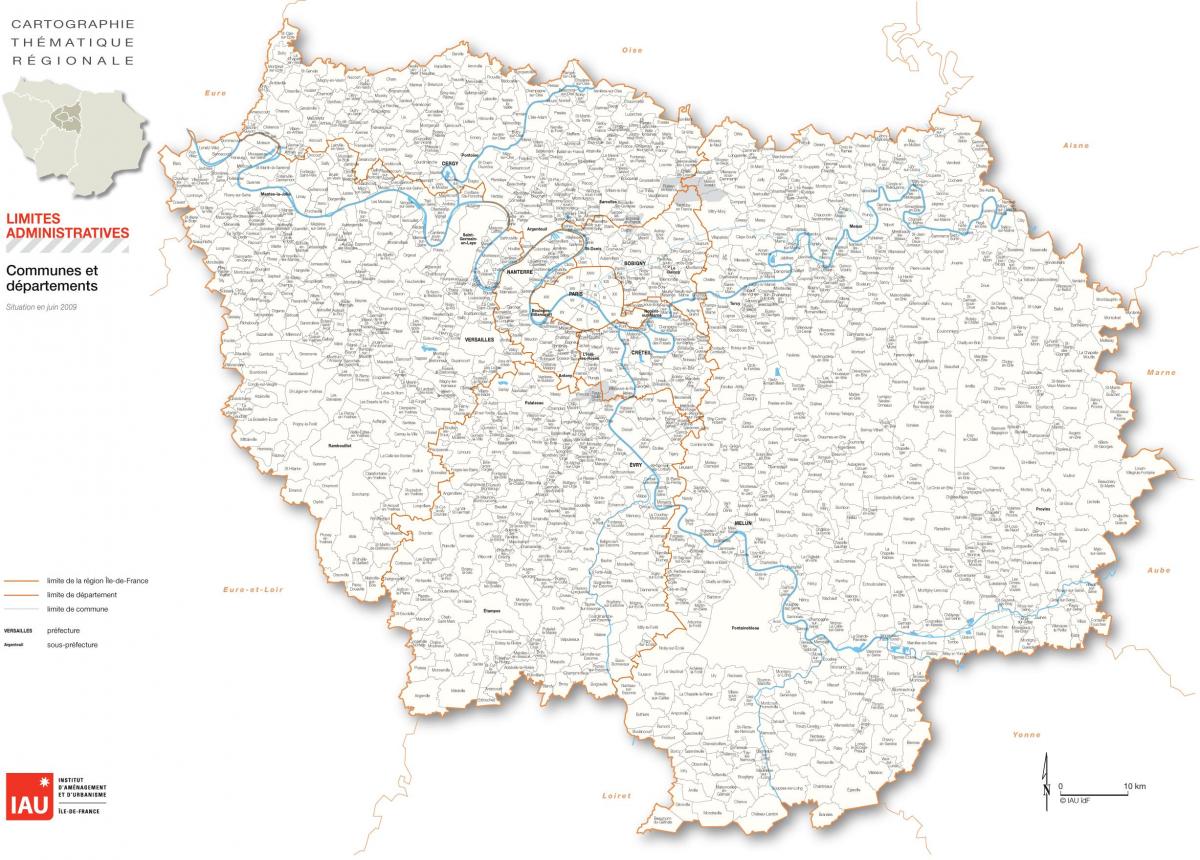 Картата на Ил-дьо-Франс