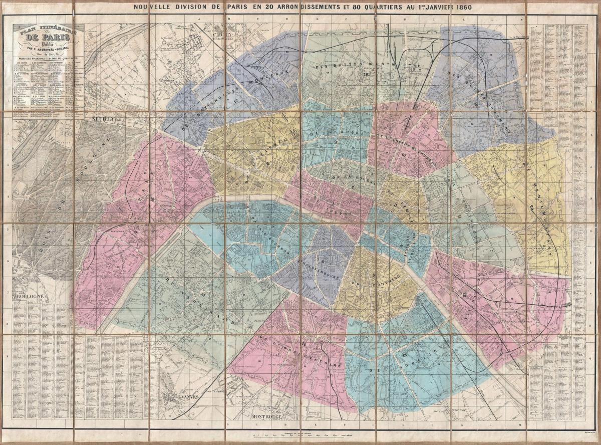 Карта На Париж 1860