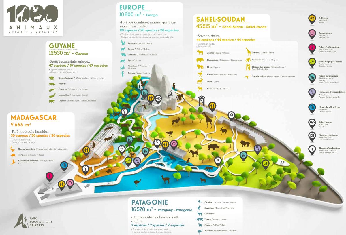 Карта На Париж Зоологически Парк