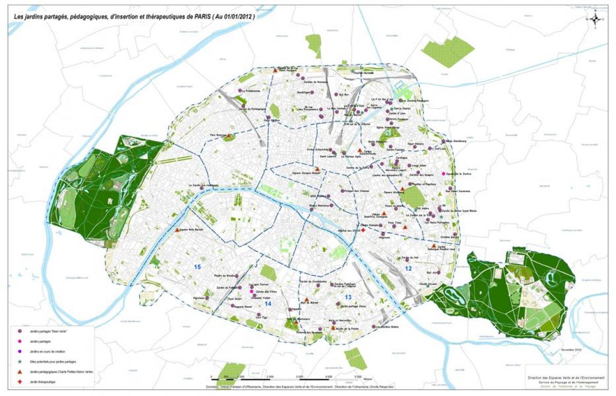 Карта на парижкия градина