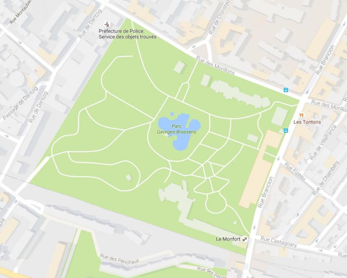 Карта парк Georges Brassens