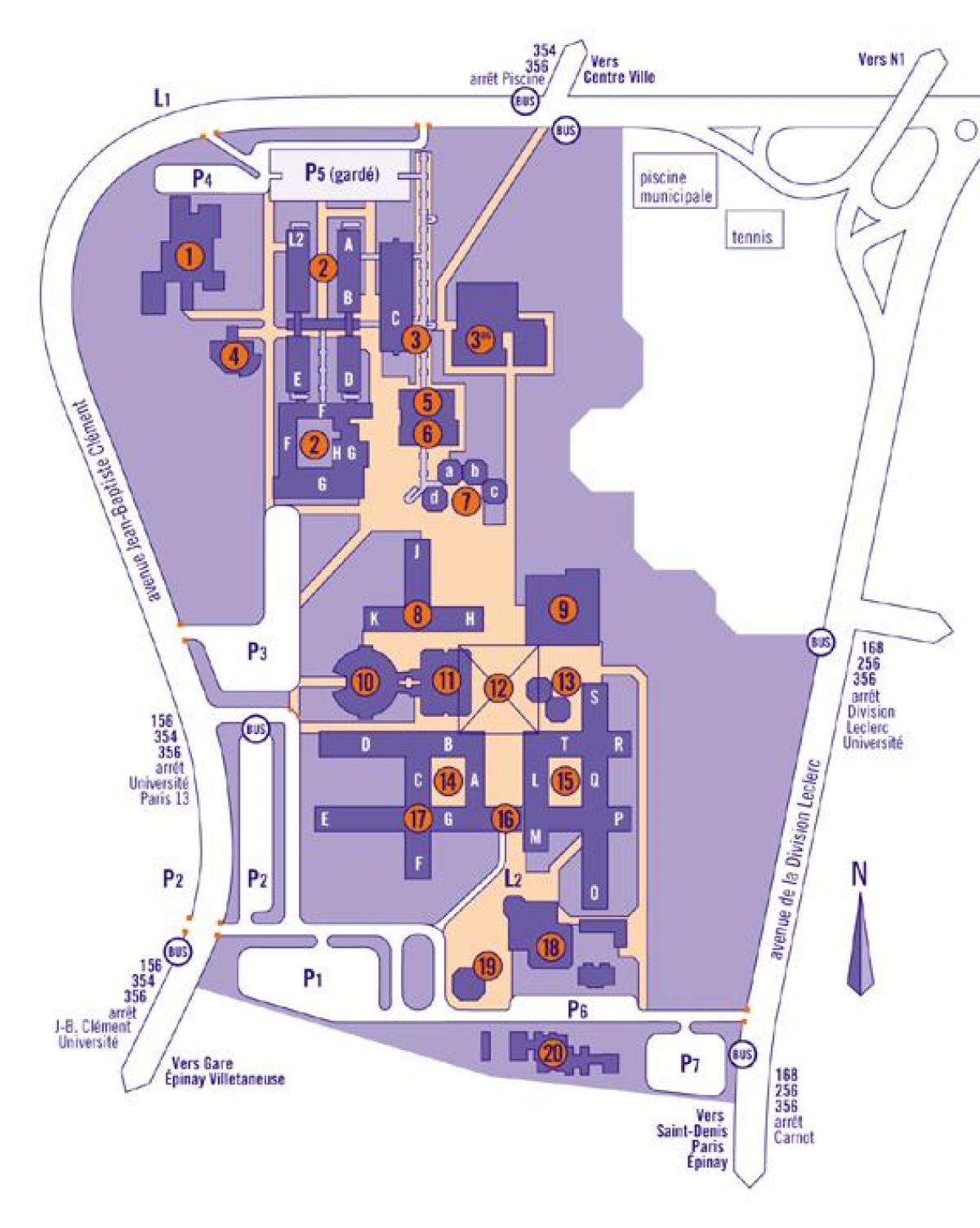 Карта на университет Париж 13-ти