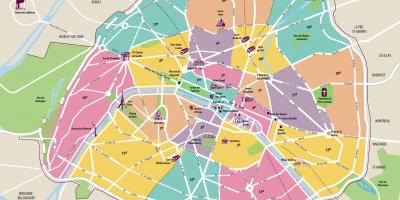 Карта на забележителностите на Париж