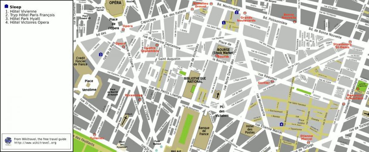 Картата 2-ри район на Париж