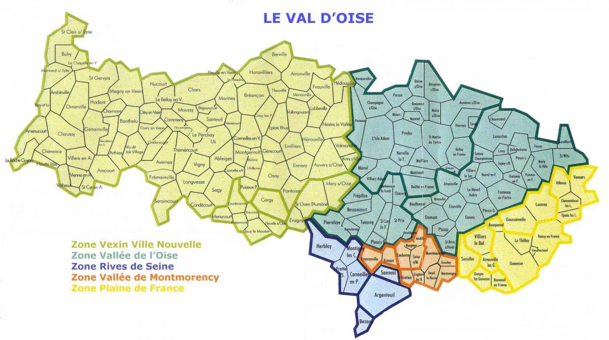 Карта на Val d ' OISE
