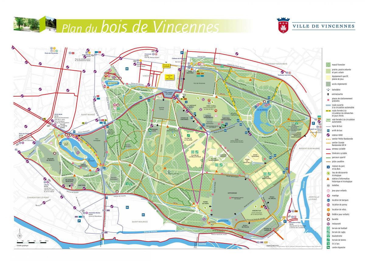 Картата Боа дьо Венсен