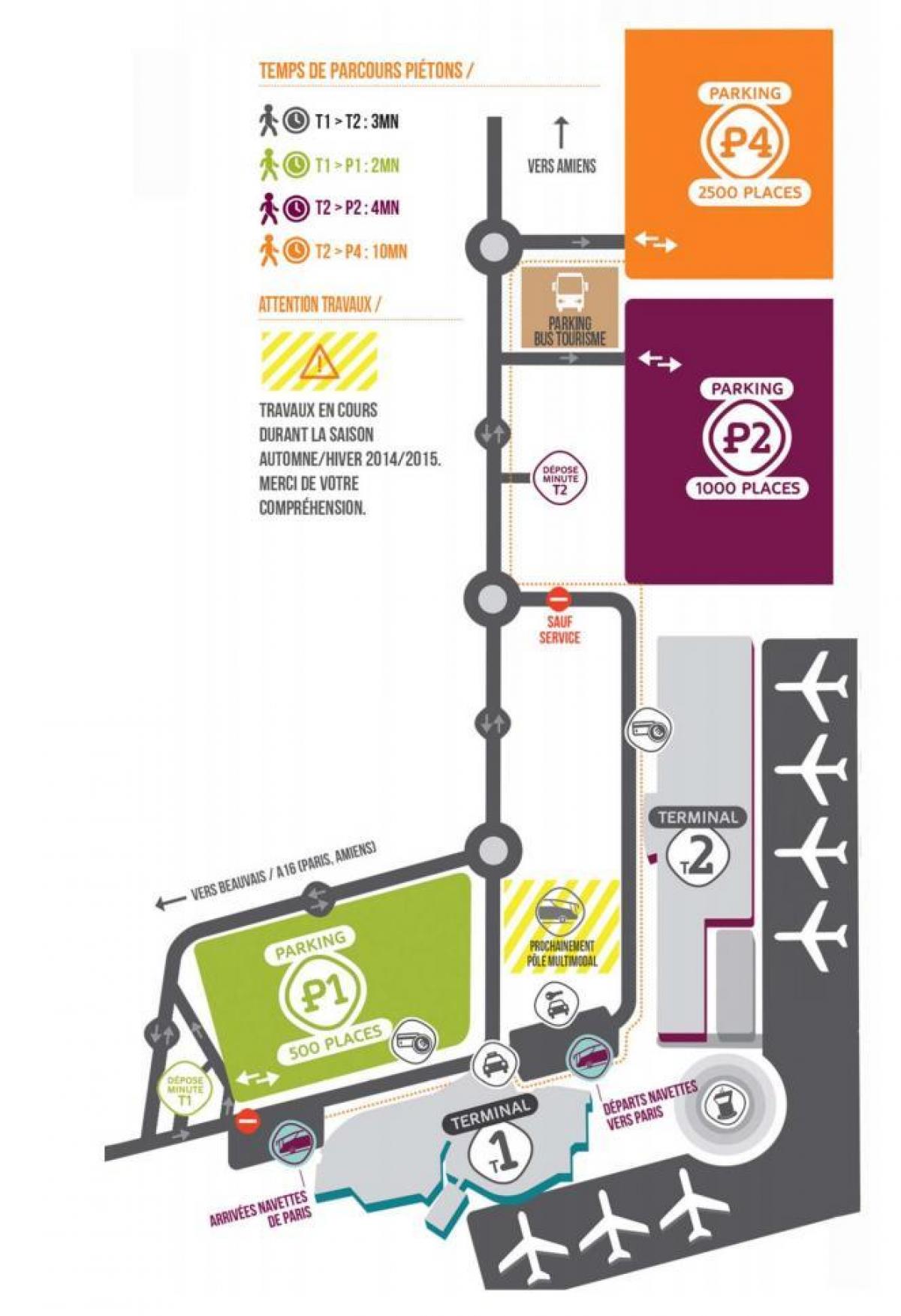 Карта на летище Бове