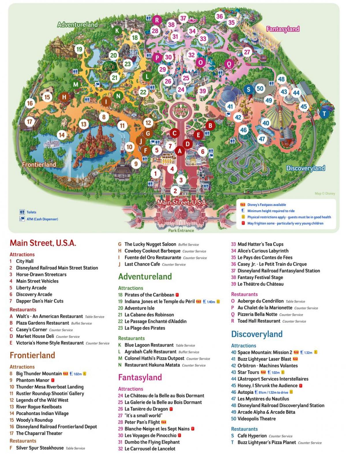 Карта На Disneyland Resort Paris