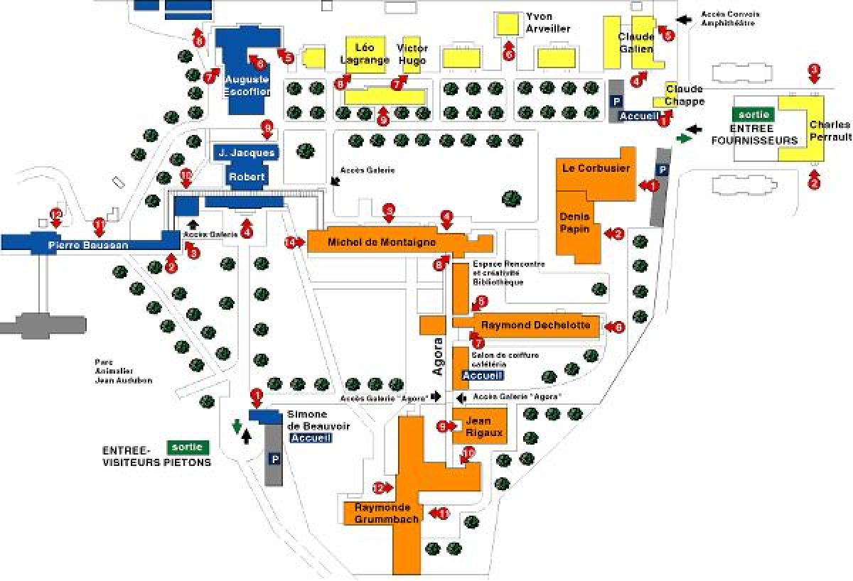 Карта на Жорж-Клемансо болница