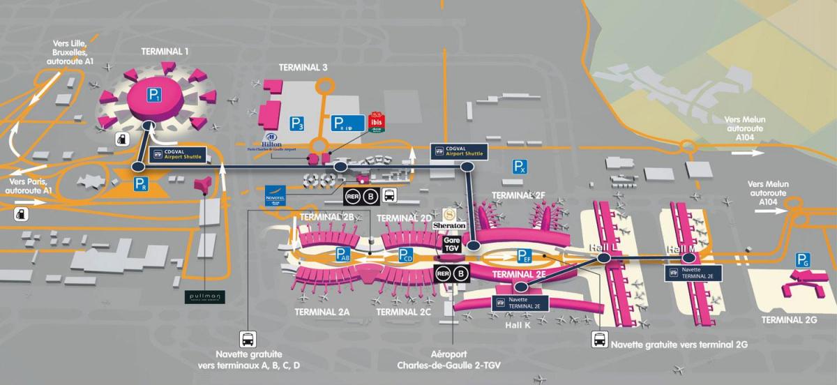 Карта на летище Роаси