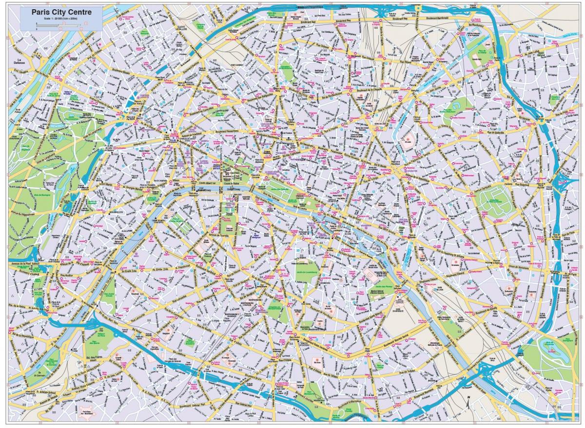 Карта центъра на Париж