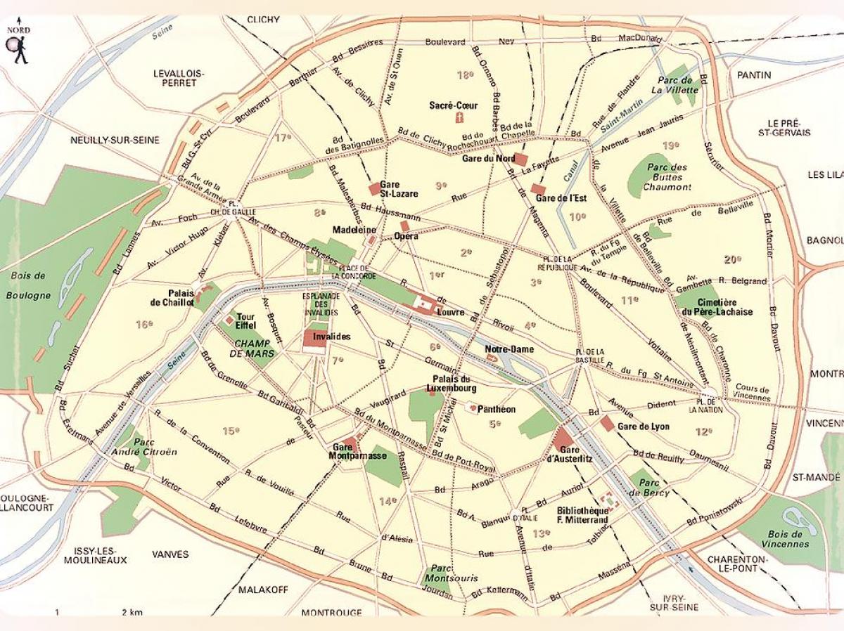 Карта на парижките паркове