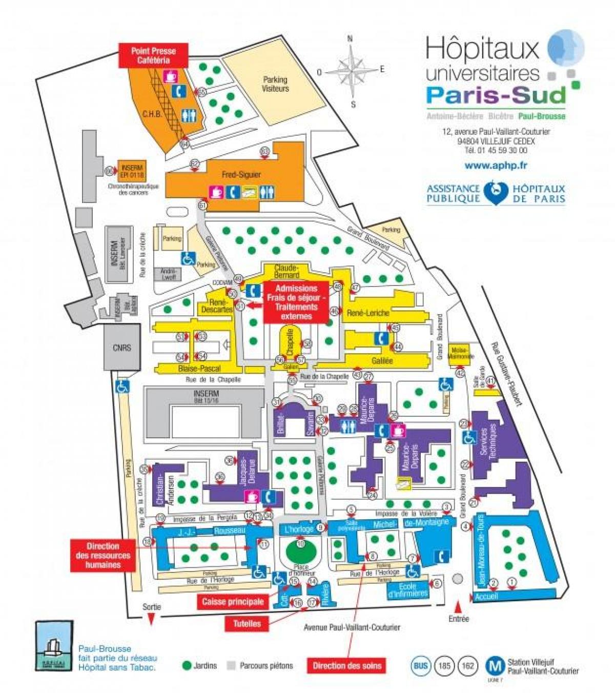 Карта на Пол-Brousse болница