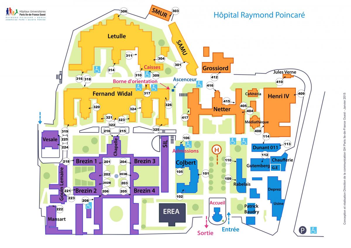 Карта на Реймънд-Френи болница