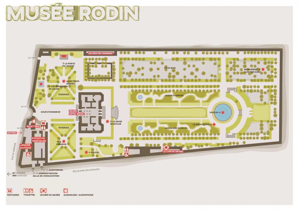 Карта на музея Роден