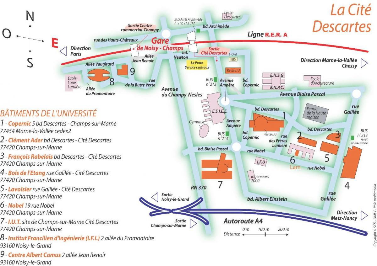 Карта на университет Париж Декарт