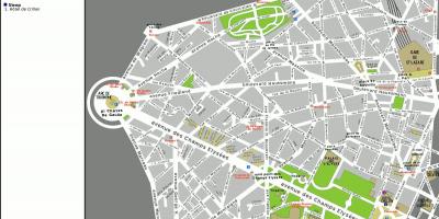 Карта 8-ми район на Париж