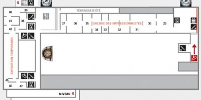 Карта на музея Орсе, ниво 5