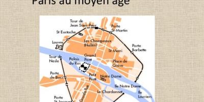 Карта на Париж през Средновековието