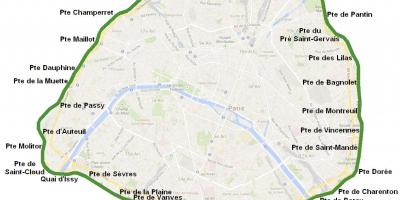Карта на градските порти на Париж