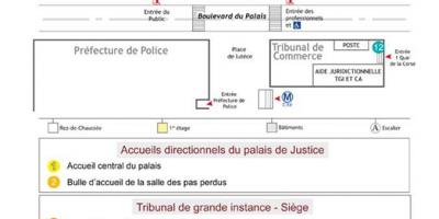 Карта на Двореца на правосъдието Париж
