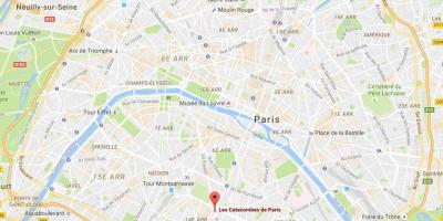 Карта катакомбите на Париж