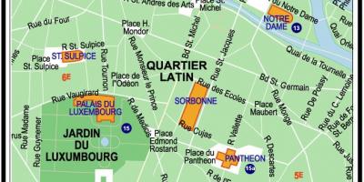 Карта на латинския квартал на Париж