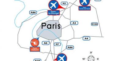 Карта на летище Париж