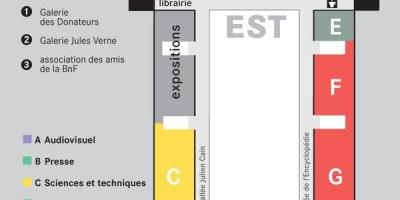 Карта библиотека на Франция - 1 етаж