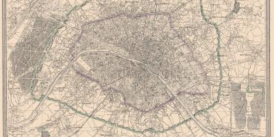 Карта На Париж, 1850