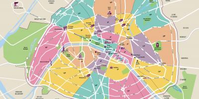 Карта на Париж вътрешен