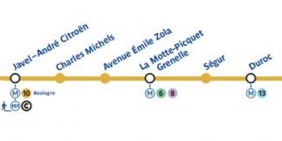 Карта на Париж метрото 10