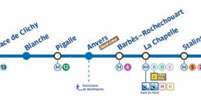Карта на Париж, метро 2