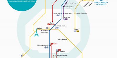 Карта на Париж и трансфер от / до летище